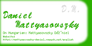 daniel mattyasovszky business card